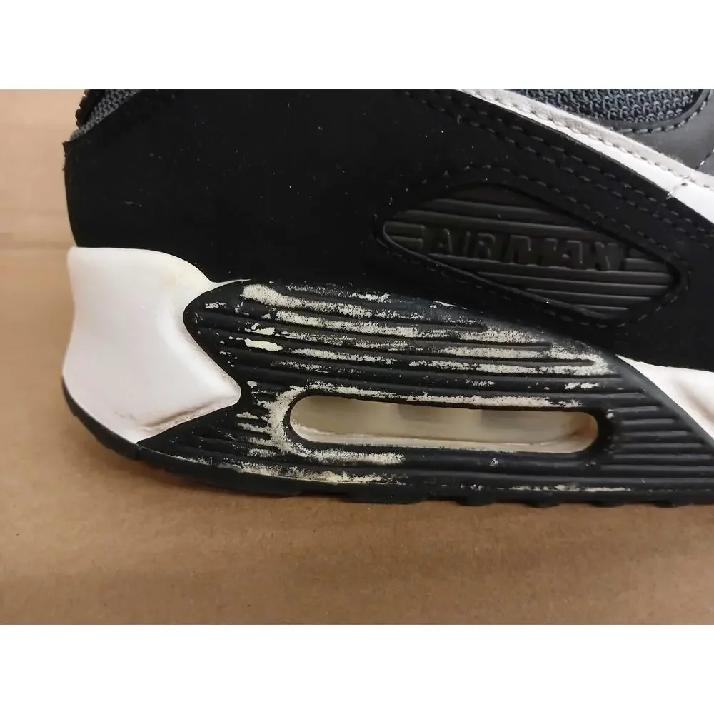 USED Nike Air Max 90, Men's Running Shoes, Iron Grey/White/Black-SZ 12